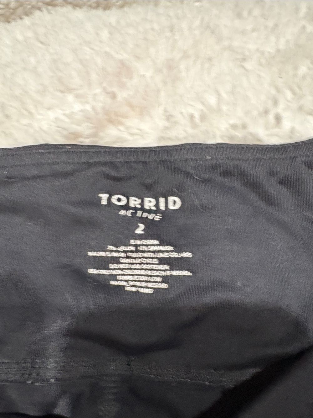 torrid Black Capri Leggings with Printed Waist Label - Picture 2 of 6